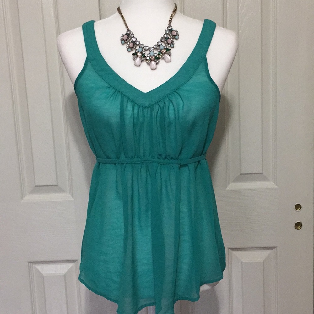 Turquoise Sheer Blouse